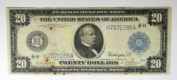 1914 $20 FEDERAL RESERVE NOTE, ST.LOUIS