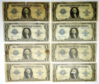 (8) 1923 $1 SILVER CERTIFICATES