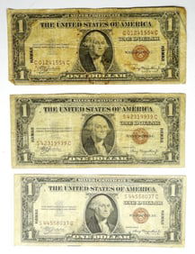 (3)1934 A $1  HAWAII SILVER CERTIFICATE