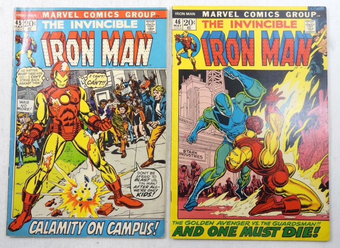 (2)BRONZE  MARVEL IRON MAN #45 & #46 (1 of 2)