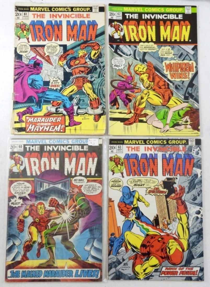 (4)BRONZE MARVEL IRON MAN # 60,#61,#62,#63 (1 of 2)