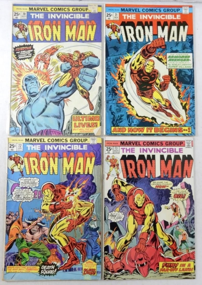 (4) BRONZE MARVEL IRON MAN # 70,#71,#72,I (1 of 2)