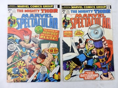 (2) 1973 & 1975 THE MIGHTY THOR MARVEL SPECTACULAR