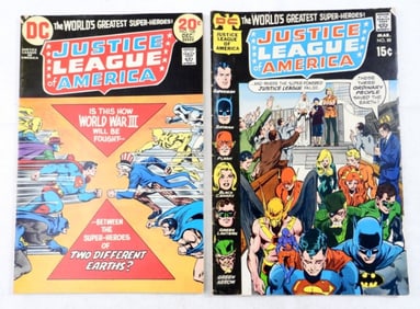 (2) BRONZE DC JUSTICE LEAGUE OF AMERICA