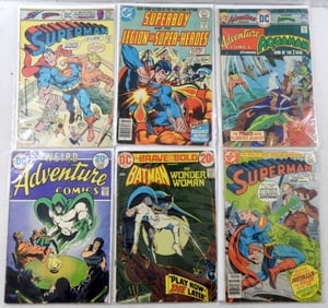 (6) VINTAGE DC COMICS - SUPERMAN,