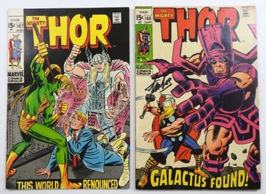 SILVER MARVEL THE MIGHTY THOR # 167 & 168