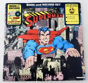 1976 SUPERMAN BOOK and RECORD SETQ