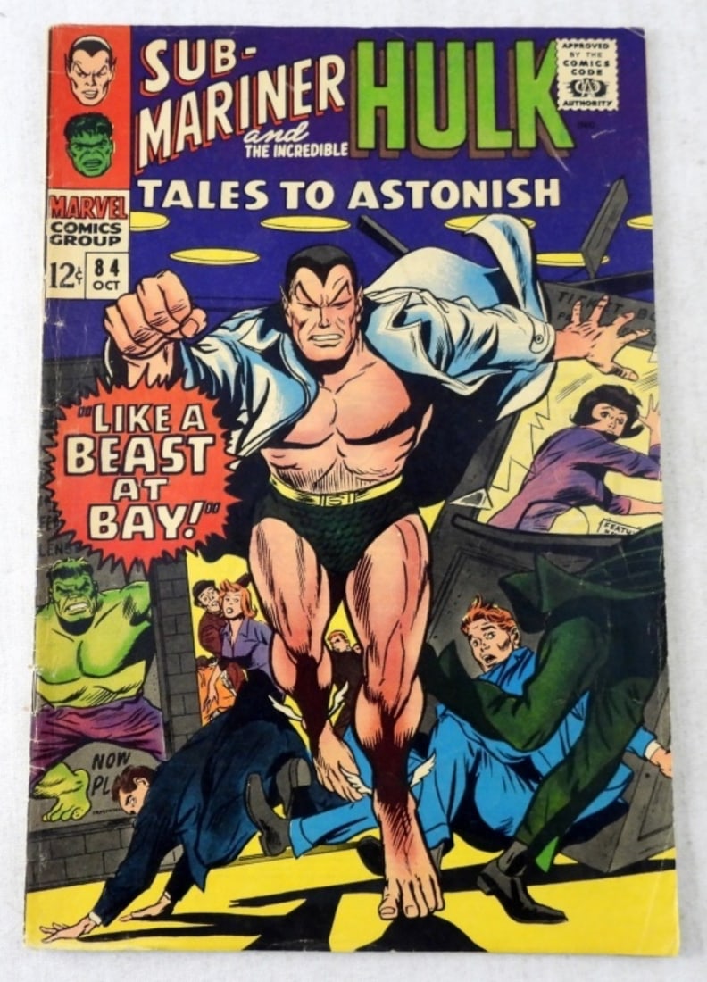 1966 MARVEL TALES TO ASTONISH #84: 1966 MARVEL TALES TO ASTONISH SUB-MARINER& THE HULK #84 (G/VG)