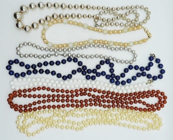 (7) VTG BEADED FASHION NECKLACES