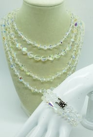 AURORA BOREALIS VTG CRYSTAL SET