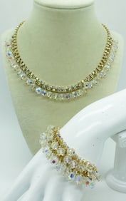 RHINESTONE & CRYSTAL VTG SET