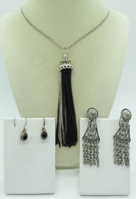 BLACK & SILVER FASHION JEWELRY SETS