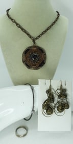 4 PIECE BRONZE JEWELRY SET
