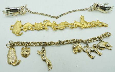 CAT BRACELETS & SWEATER CLIP