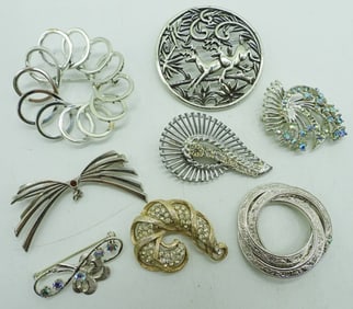 SARAH COV VTG BROOCH & 7 MORE