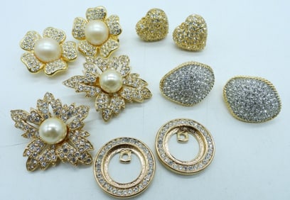 (4) JOAN RIVERS CLIP ON EARRINGS