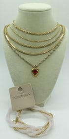 (6) GOLD TONE FASHION CHAINS