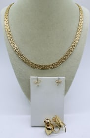 3 PIECE  GOLD TONE LADIES  FASHION JEWELER