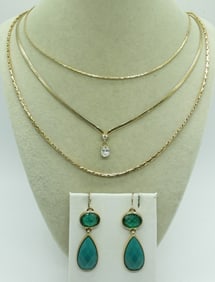 3 GOLD TONE CHAINS & MORE