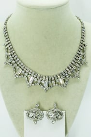 GORGEOUS RHINESTONE NECKLACE EARRINGS