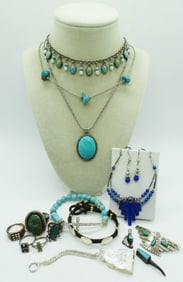 (16) SOUTHWESTERN COSTUME JEWELRY