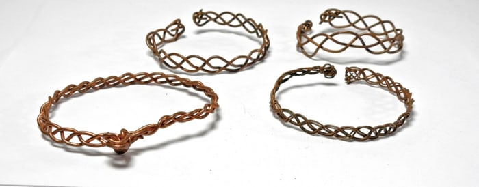 [4] HANDMADE BRASS BRACELETS LOT