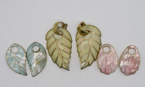 ABALONE SHELL CLIP ON EARRINGS