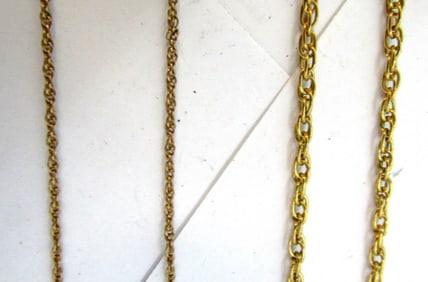 2 GOLD FILLED CHAIN NECKLACES