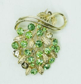 VTG URANIUM GLASS BROOCH