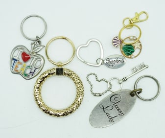 (6) VINTAGE KEYCHAINS