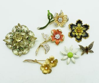 (7) VINTAGE NOLAN MILLER BROOCHES