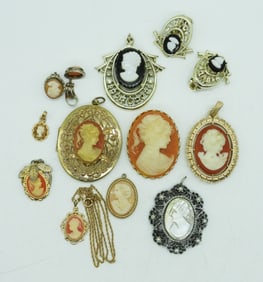 CAMEO SETS, PINS, EARRINGS, PENDANTS