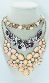 VTG COLORFUL RHINESTONE NECKLACES