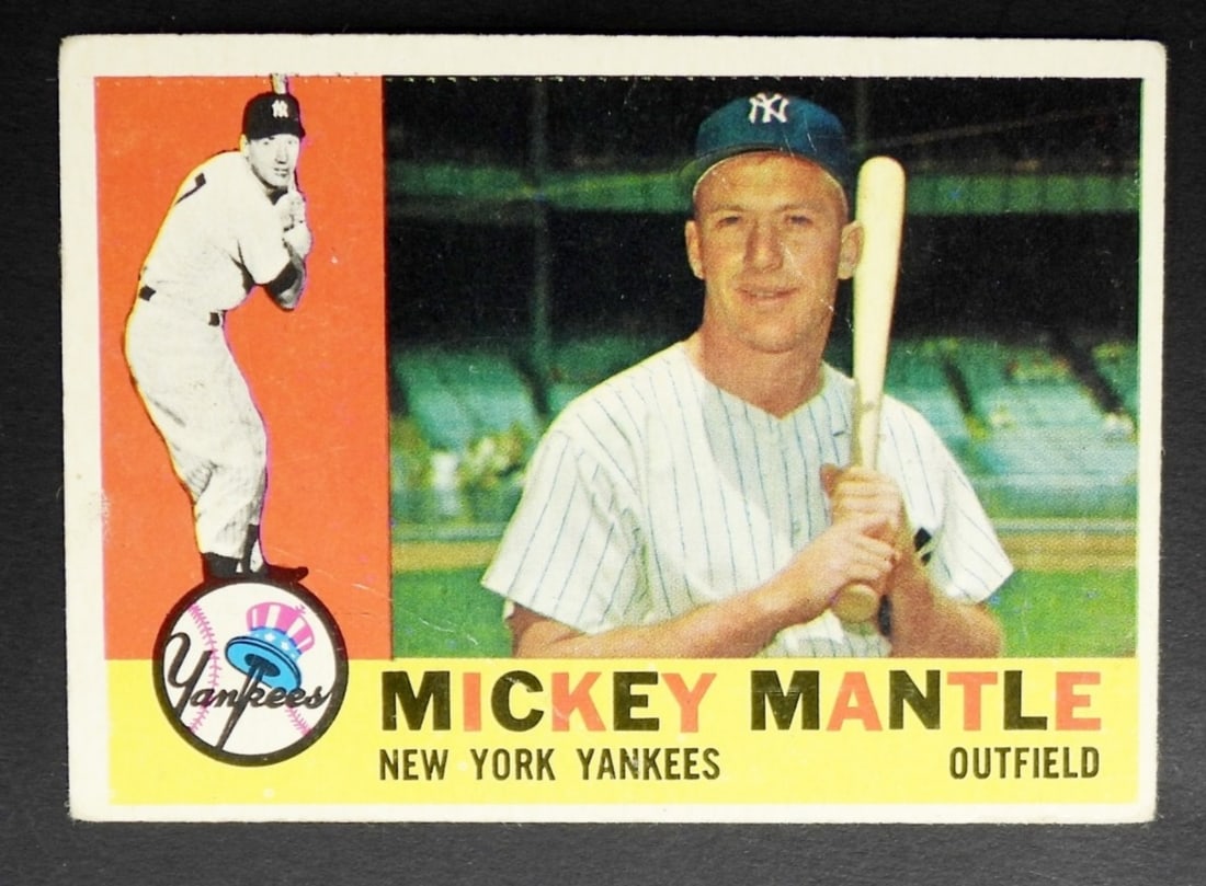 1960 TOPPS #350 MICKEY MANTLE: 1960 TOPPS #350 MICKEY MANTLE VG