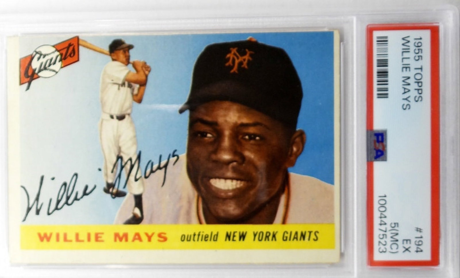 1955 TOPPS #194 WILLIE MAYS PSA 5 (MC) (1 of 2)