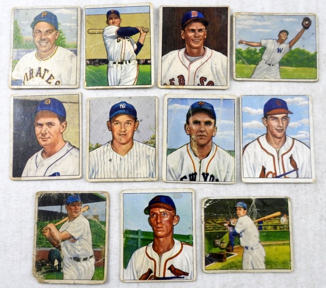 (11) 195O BOWMAN BASEBALL CARD LOT (1 of 3)