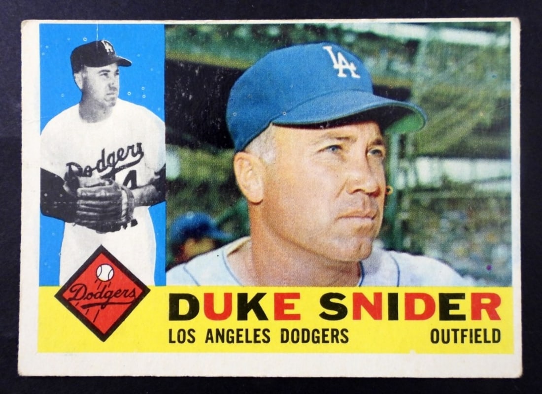 1960 TOPPS # 493 DUKE SNIDER: 1960 TOPPS # 493 DUKE SNIDER (VG0