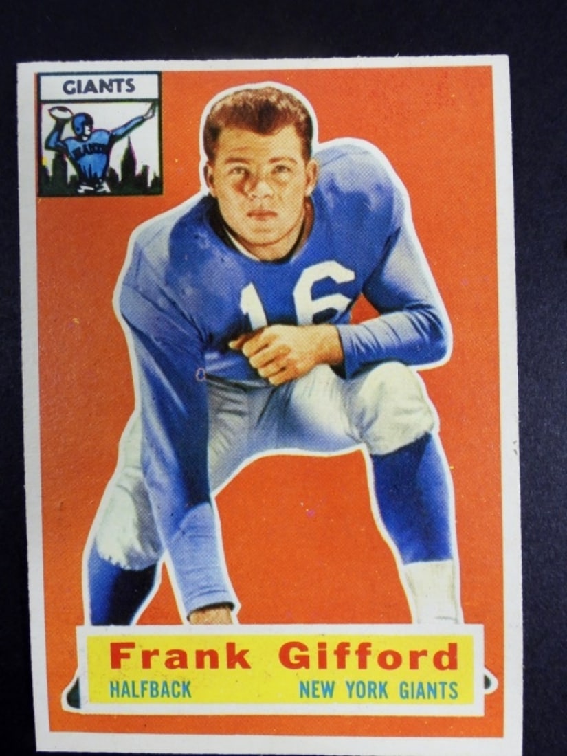 1956 TOPPS #53 FRANK GIFFORD: 1956 TOPPS #53 FRANK GIFFORD (VGEX)