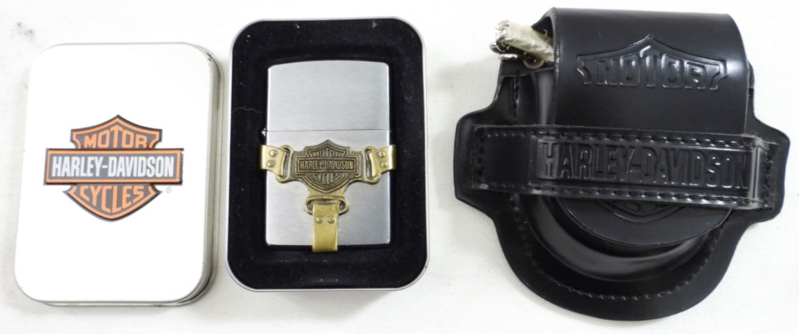HARLEY DAVIDSON ZIPPO W/POUCH (1 of 4)