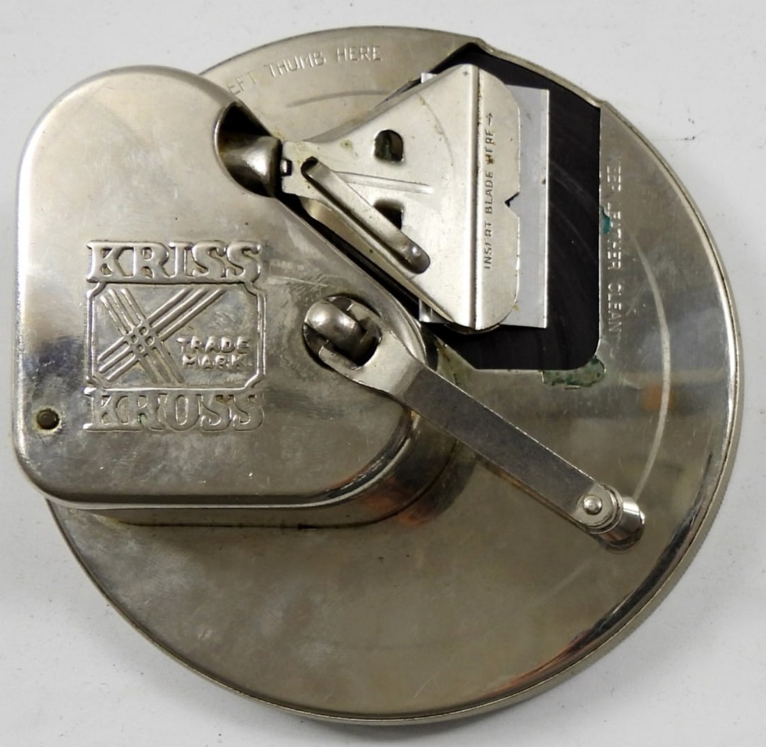 ANTIQUE KRISS KROSS BLADE SHARPENER STROPPER (1 of 2)