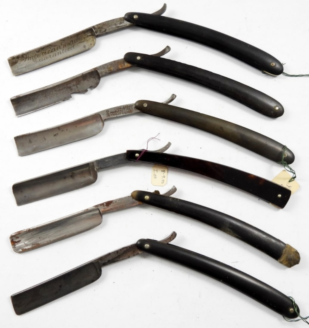 (6) VTG RUSTED & BROKEN STRAIGHT RAZORS (1 of 4)