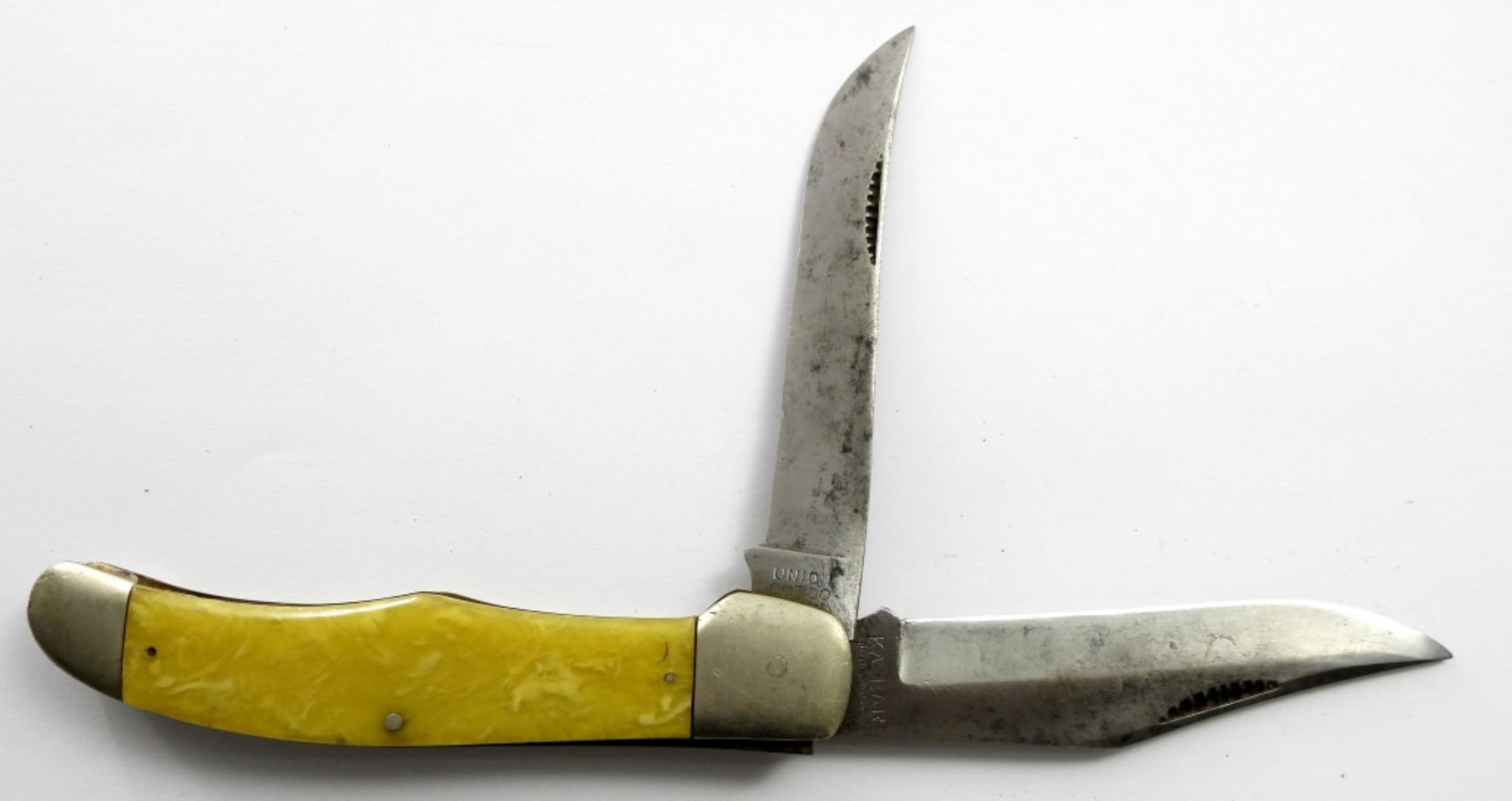 VTG KA-BAR 2 BLADE UNION CUT POCKET KNIFE (1 of 3)