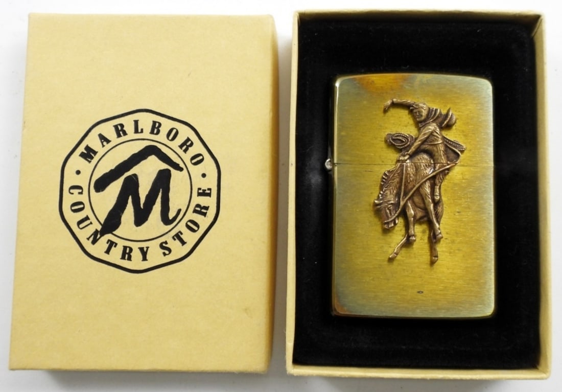 1994 SEALED/UNFIRED MARLBORO ZIPPO: 1994 SEALED/UNFIRED MARLBORO BUCKING BRONCO ZIPPO IN A MARLBORO BOX
