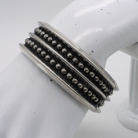 BEAUTIFUL STERLING MEXICO CUFF BRACELET