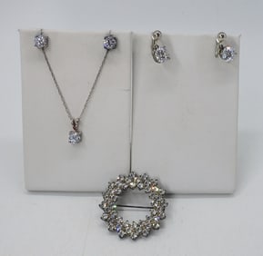 BRIDAL STYLE 925 SET + VTG BROOCH