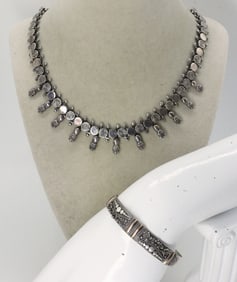 VTG ORNATE NECKLACE BRACELET 925