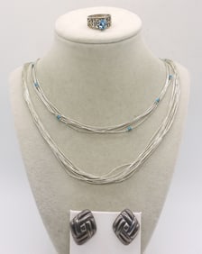 (2) LIQUID STERLING NECKLACES & MORE