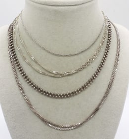 (4) STERLING SILVER CHAINS