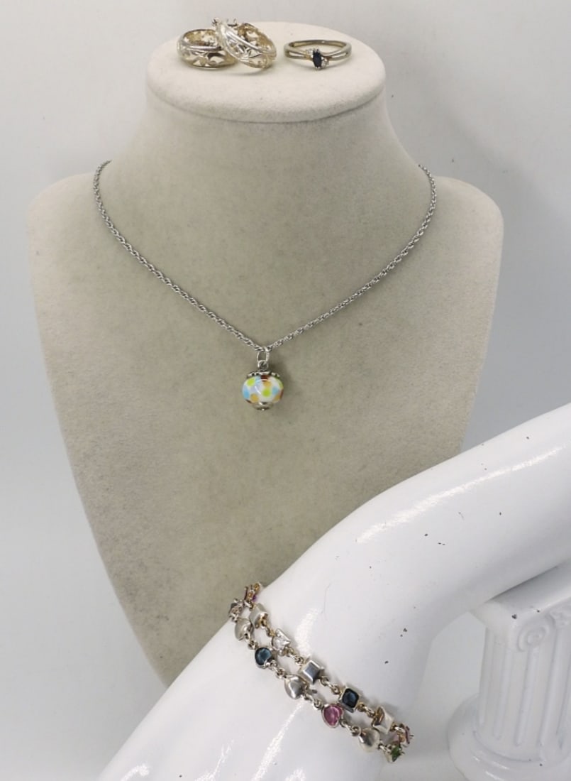 COLORFUL 925 GEMSTONE BRACELETS & MORE (1 of 4)