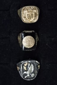 (3) MEN'S STERLING RINGS